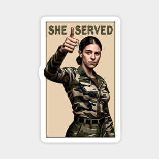 She Served Woman Veteran Magnet