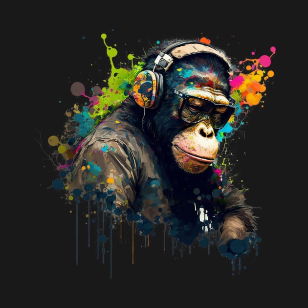 DJ Chimpanzee by Abili-Tees