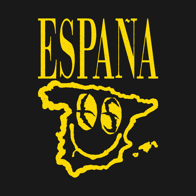 Grunge Spain Spanish Eyes Smiling Face Yellow by pelagio