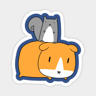 Squirrel and Guinea Pig Magnet