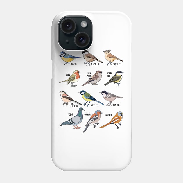 Birdwatching Birder Gift Wildlife Birds Phone Case by qwertydesigns