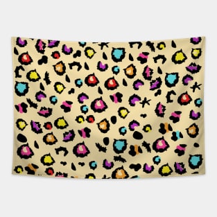 Colorfull Leopard Face Mask, Leopard Pattern Face Mask, Leopard skin face Mask. Tapestry