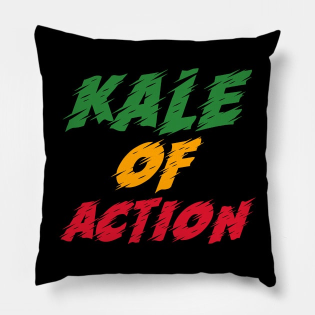 Kale Of Action Pillow by Feminist Foodie