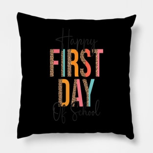 First Day Of School Leopard Back To School Teacher Pillow