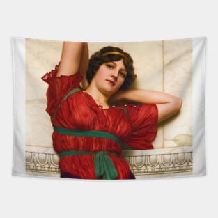 Contemplation by John William Godward Tapestry