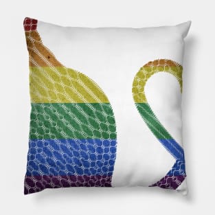 Gay Pride Cat Pillow