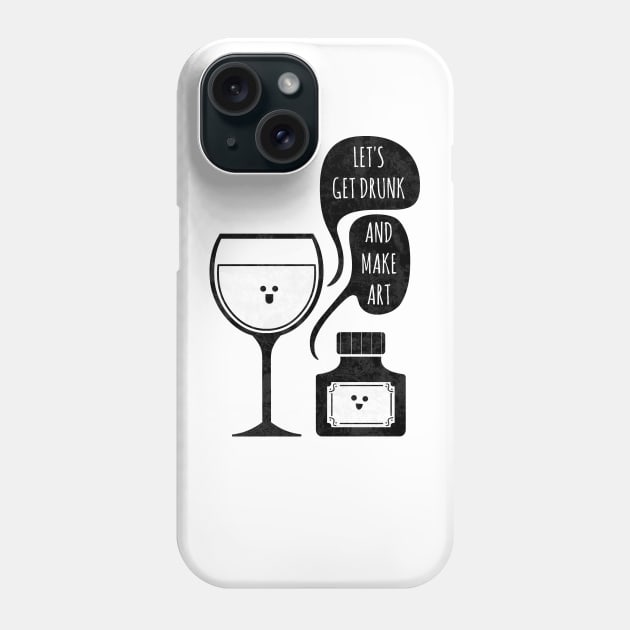 Drink And Draw Phone Case by HandsOffMyDinosaur