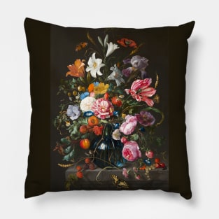 Vase of Flowers by Jan Davidsz. de Heem Pillow