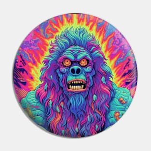 Psychedelic Bigfoot Pin