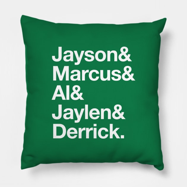 Boston Celtics names Pillow by BodinStreet