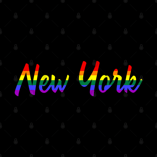 New York Gay Pride LGBT Rainbow Flag by Scar