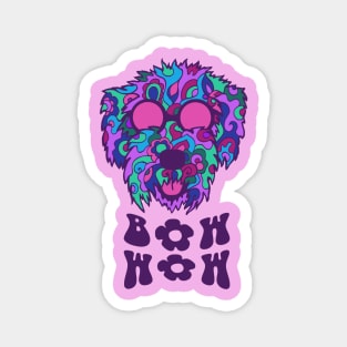 Hippy Hound Bow Wow Magnet