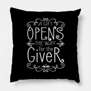 'A Gift Opens The Way' Food and Water Relief Shirt Pillow