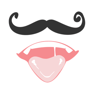 Lips/Mouth and Mustache T-Shirt