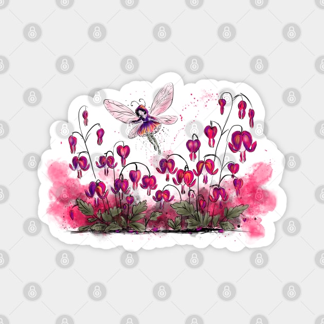 Bleeding Heart Fairy Magnet by H. R. Sinclair