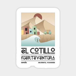 El Cotillo Fuerteventura Retro Travel Poster Magnet