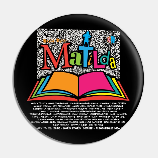 Matilda Jr. Cardboard Playhouse Theatre Company Pin by cardboardplayhouse