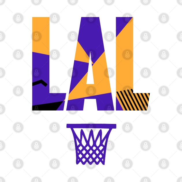 LA Basketball Retro Art by funandgames