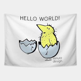 Wordplay - urban crow - Baby bird Tapestry