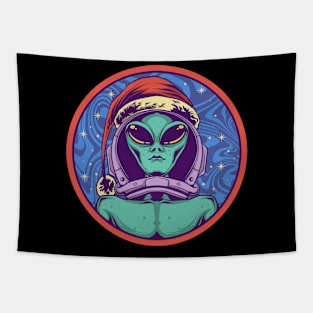 Alien Christmas Tapestry