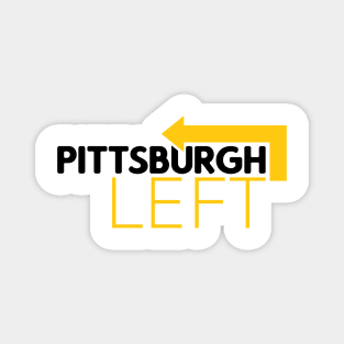 Pittsburgh Left Black and Yellow Magnet