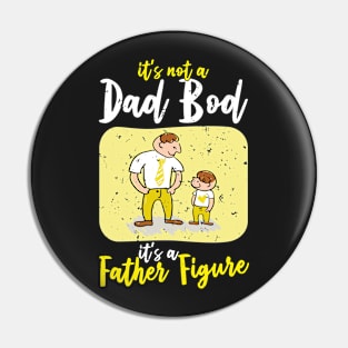 Dad Bod | White And Yellow Text Funny Dad Pin