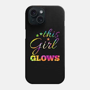 This Girl Glows For Girls And Women Tie Dye Kids Phone Case