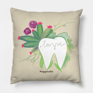 Molar Love illustration - for Dentists, Dental Hygienists, Dental Students, Dental Staff or anyone who loves teeth Pillow