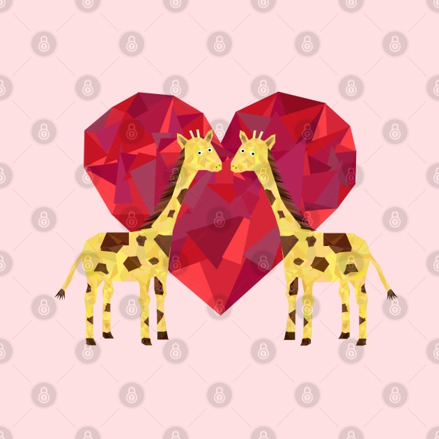 Giraffes in Love by Geometrico22