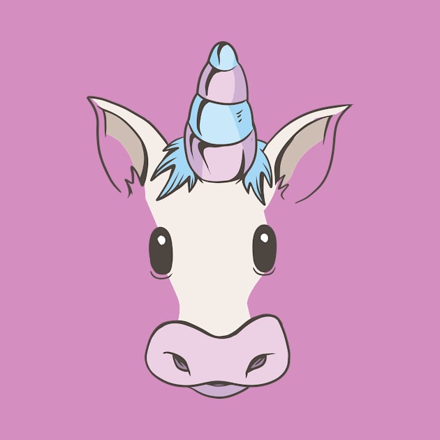 Unicorn face by warantornstore