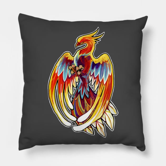 Phoenix Pillow by BiancaRomanStumpff