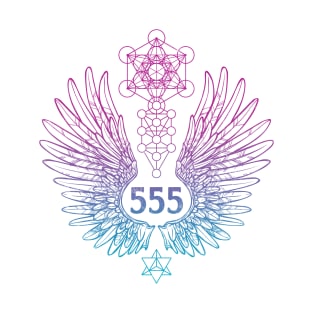 Angel Number 555 Sacred Geometry T-Shirt