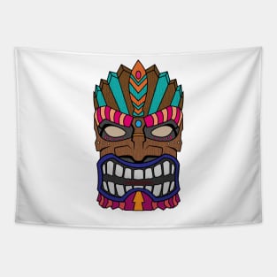 Tiki Totem Sticker Tapestry