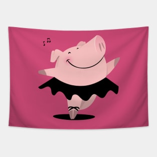 Ballerina Pig Tapestry