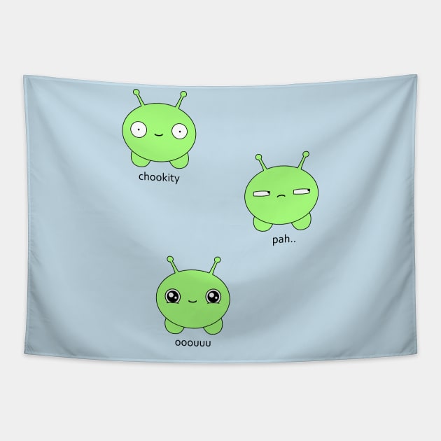 MOONCAKE FACES Tapestry by HSDESIGNS