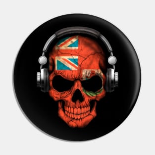 Dark Skull Deejay with Bermuda Flag Pin