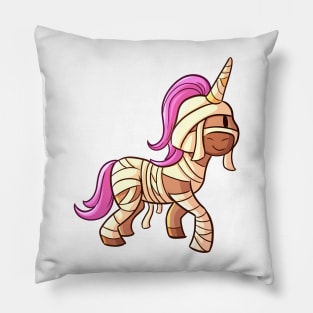 Cute Halloween Unicorn in Mummy Costume Pillow