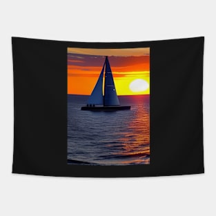 FULL SAILS AT SUNSET Tapestry