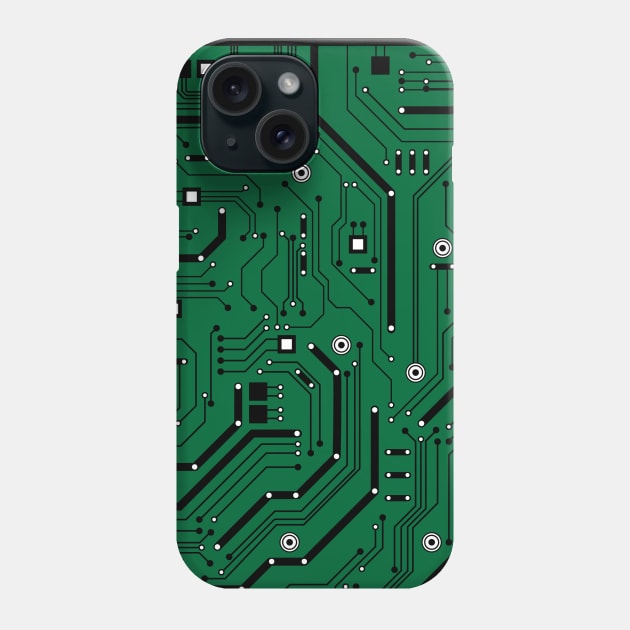 Green Motherboard Style Design Phone Case by Brobocop