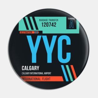 Calgary (YYC) Airport Code Baggage Tag Pin