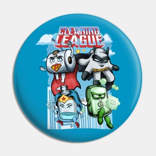 Cleaning League super hero Pin