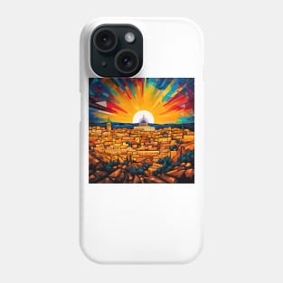 Pop-Art Ancient City of Jerusalem Phone Case