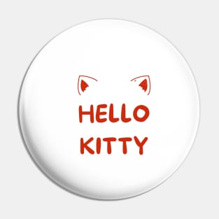 Hello kitty cat typography design Pin