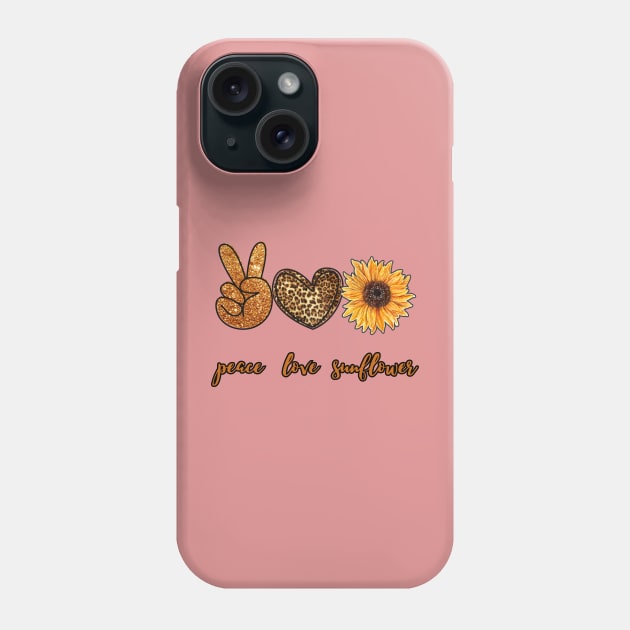 Peace love sunflower Phone Case by Personalizedname