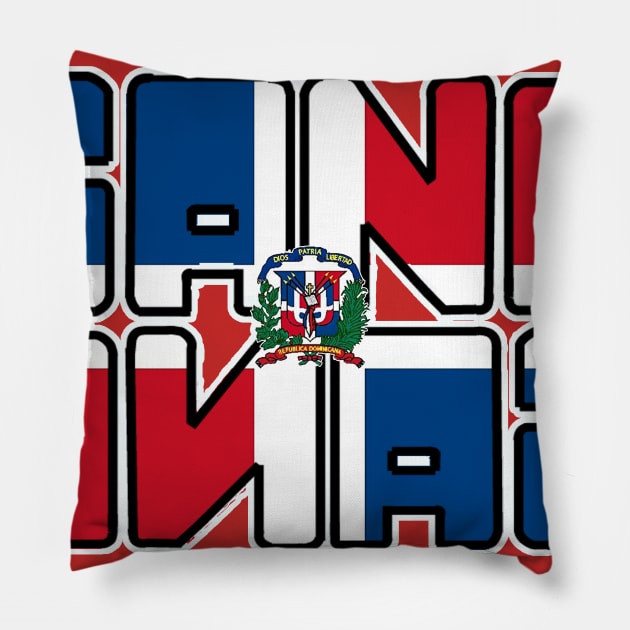 Gang Gang (Team Dominican Republic) Pillow by H.M.I Designz