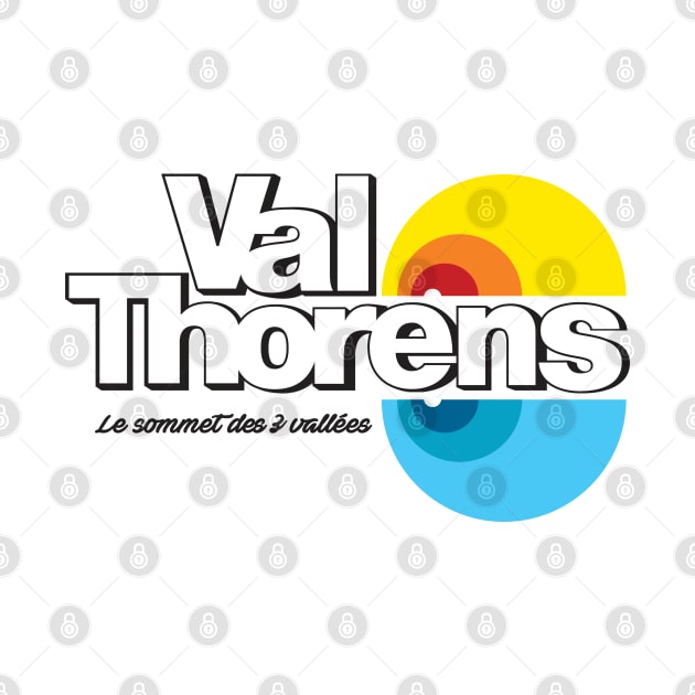 Vintage 1970's Val Thorens ski resort logo by retropetrol