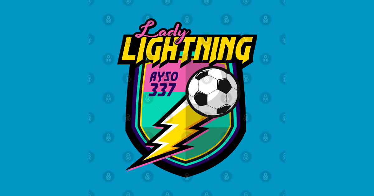 lady lightning Soccer TShirt TeePublic