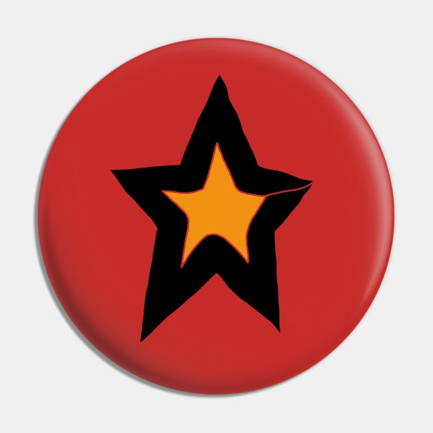 Cracked Gold Star Pin by ellenhenryart