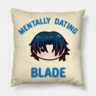 Honkai Star Rail mentally dating Blade chibi typography | Morcaworks Pillow