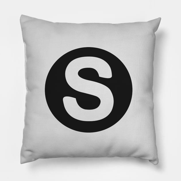 letter s white Pillow by persa